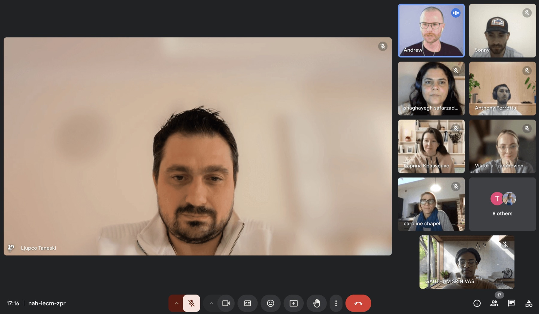 A remote client and stakeholder meeting on video call to scope the DrimTel onboarding project.