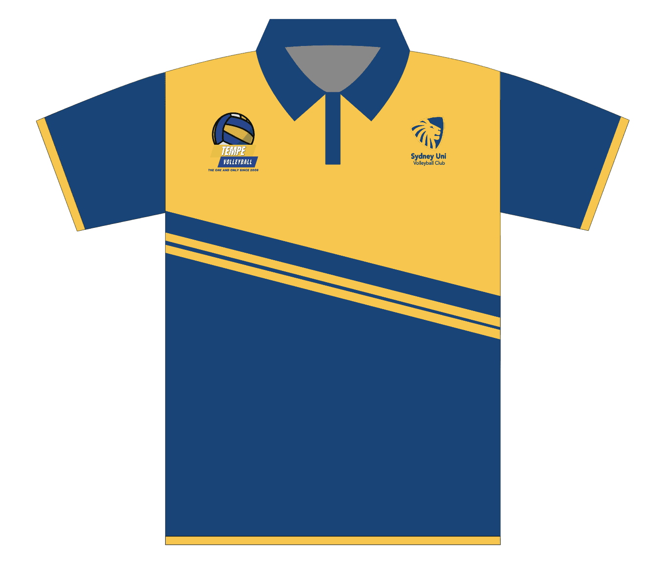 Volleyball jersey design for Tempe Volleyball and Sydney Uni Volleyball Club